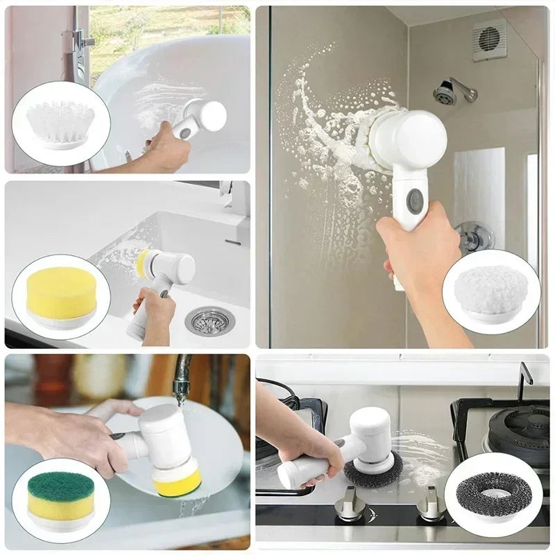 Electric Cordless Spin Scrubber